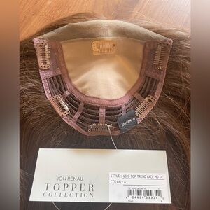Jon Renau Lace Hair Topper - Medium Brown Color Code:8